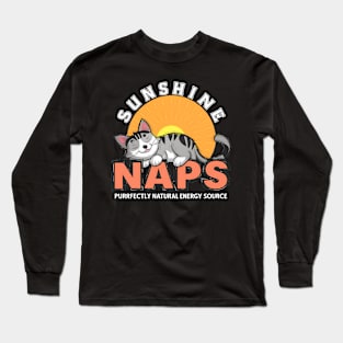 sunshine cat nap Long Sleeve T-Shirt